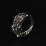 Bague cœur de lave