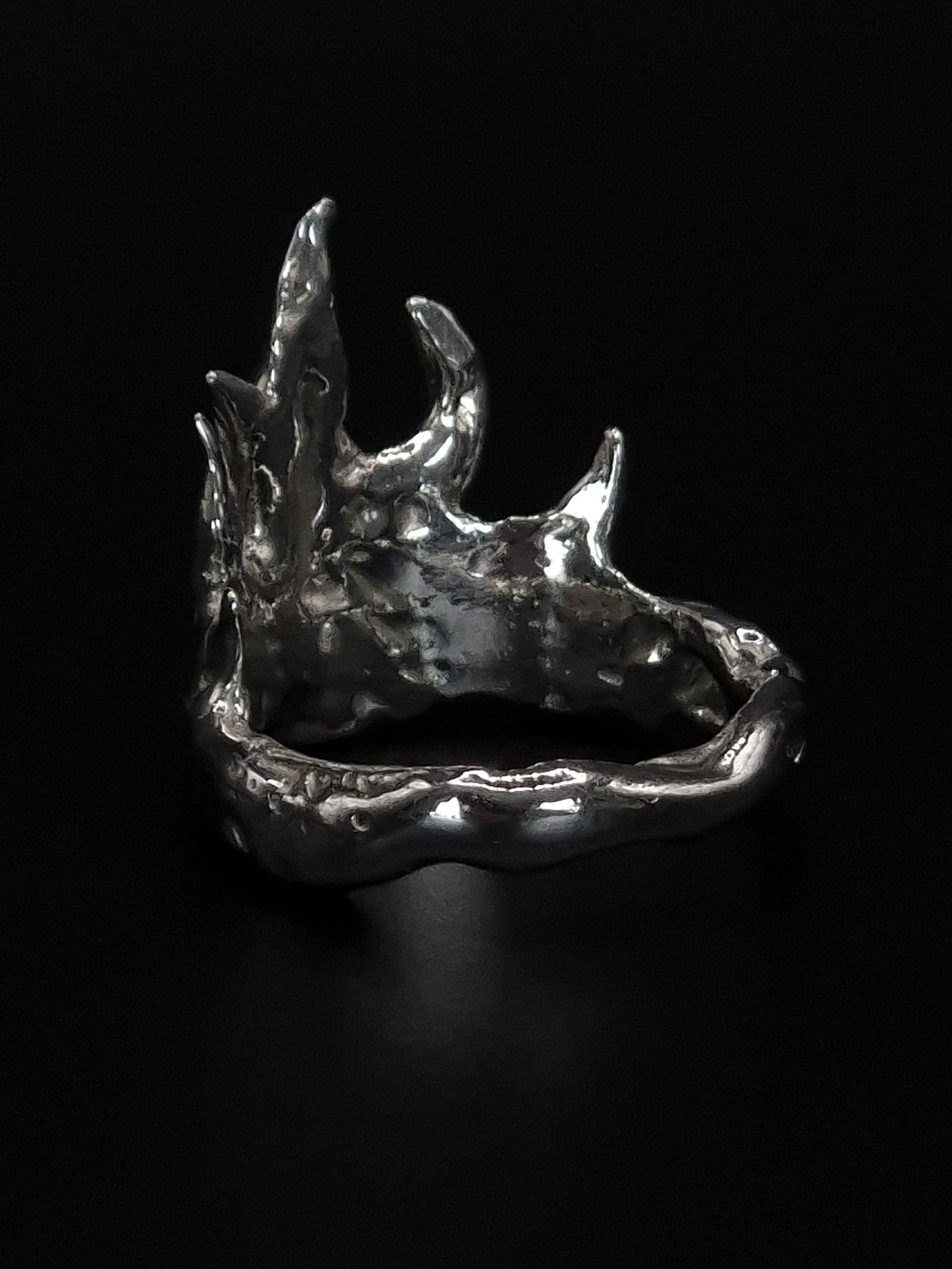 Bague flamme noire