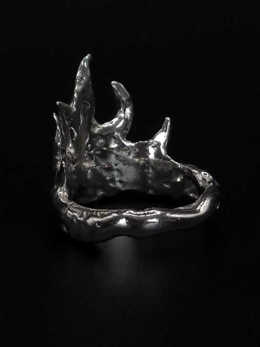 Bague flamme noire