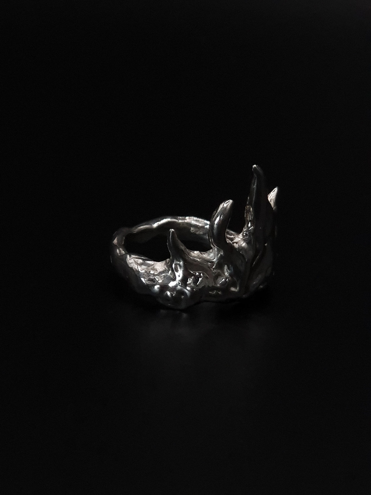 Bague flamme noire